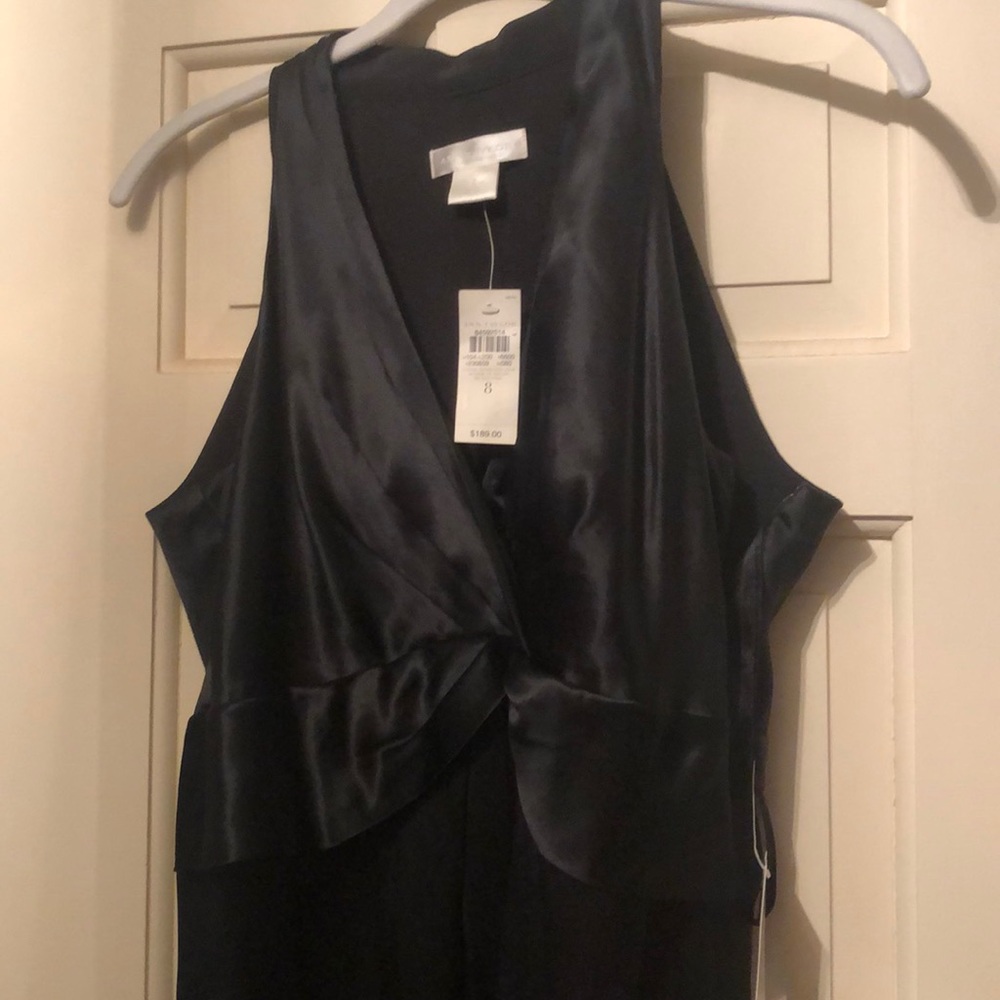 NWT ANN TAYLOR BLACK SILK DRESS US 8